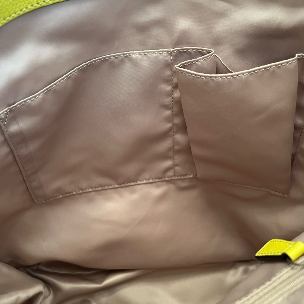 Coach Avery Hobo F28911 Natural & Chartreuse Canvas Leather Shoulder Bag - Picture 11 of 15